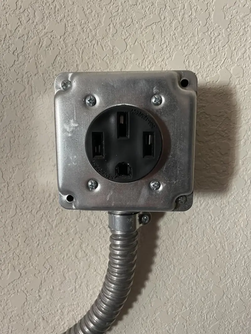 NEMA 14-50 outlet installed for Smart Home Electrical in Phelps